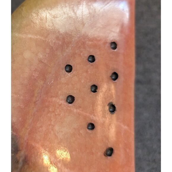 Vintage MCM Alabaster/Marble Stone Watermelon Slice, Decor/Paperweight, … - Picture 5 of 5